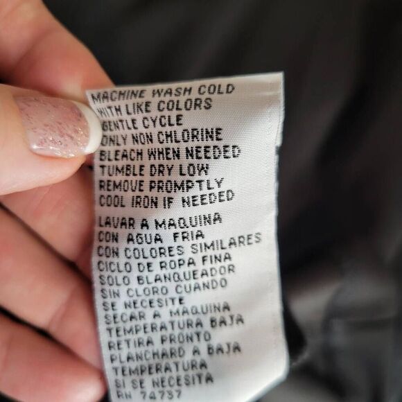 Shelby & Palmer Faux Leather Collar Button Up Sheer Blousy Sleeves Black Dress - Picture 10 of 12